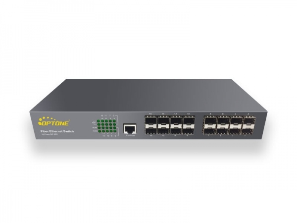  | 16-ports Full Gigabit L2 Unmanaged Fiber Switch (OPT-6016)